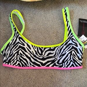 No Boundaries Black and White Bikini with Bold Zebra Print